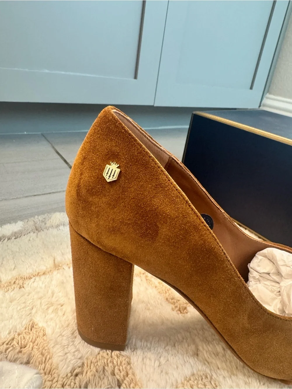 Fairfax & Favor Chantilly Heel Tan Suede